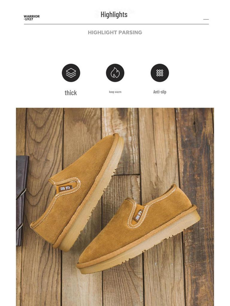 Warrior Unisex Zimní Mokasíny: Teplé nazouvací boty s velurovou podšívkou