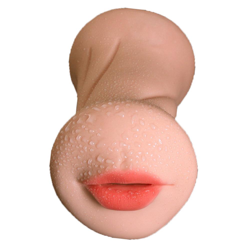 Realistisk Oral 3D Deep Throat med tungetenner Kunstig vagina Mannlig onanist Realistisk fitte Oral Sexleketøy for menn