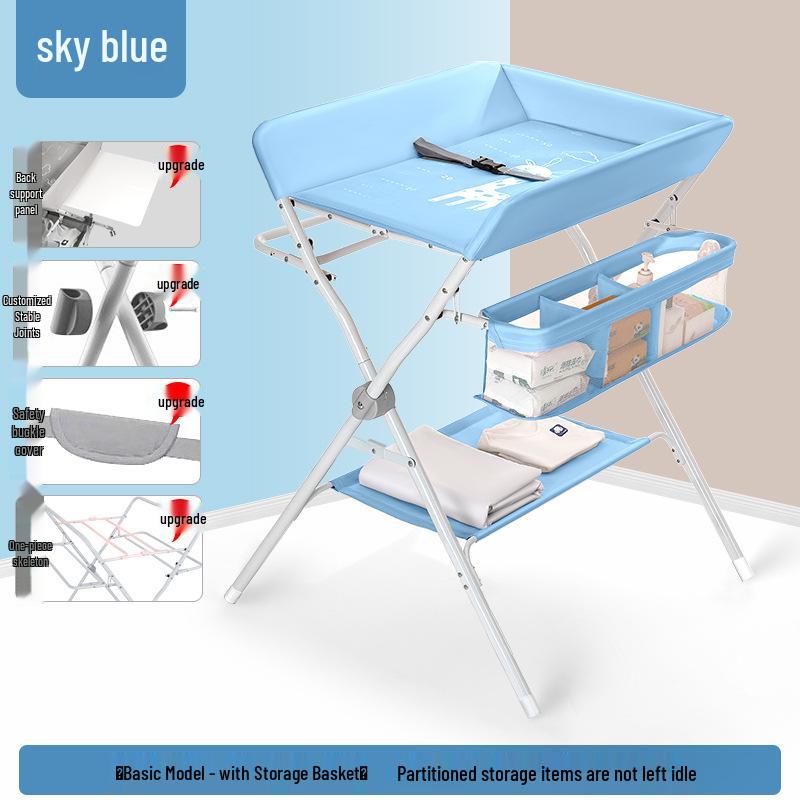 Portable Baby Changing Table: Multifunctional, Foldable & Washable for Diaper Changes and Massages
