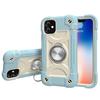 Pour iPhone 11 Coque de Protection Anti-Choc en Silicone + PC avec Support Double Anneau