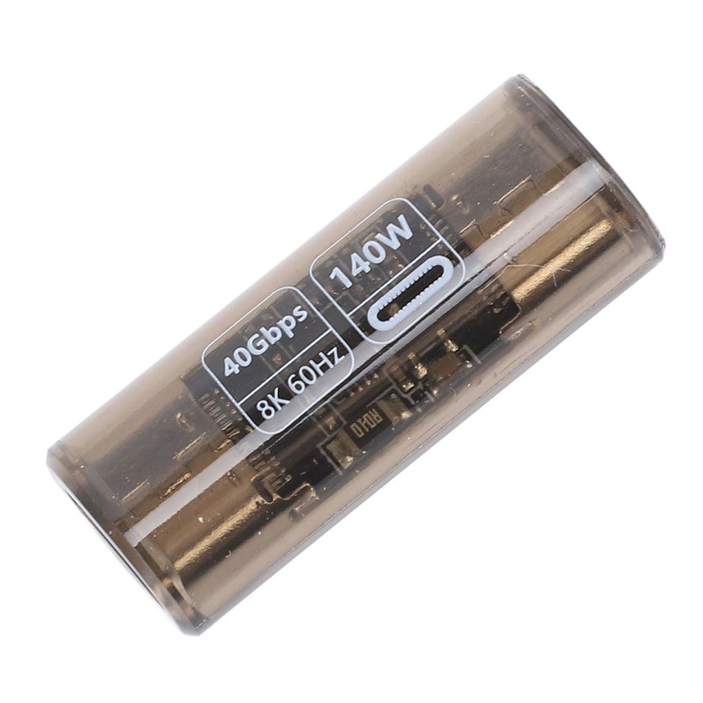 USB C Adapter 140W PD3.1 Fast Charging USB4.0 Type C Female To Female Converter with Digital