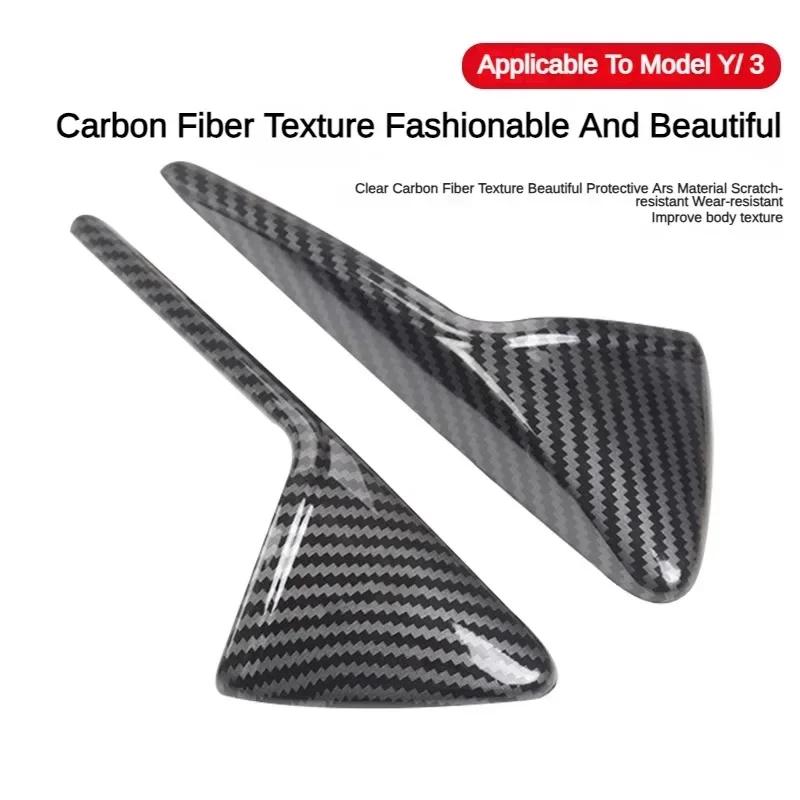 Side Camera Car Protective Cover ABS Carbon Fiber Protective Cover Turn Signal Cover Suitable for Tesla Model 3/Y/X/S 2017-2025