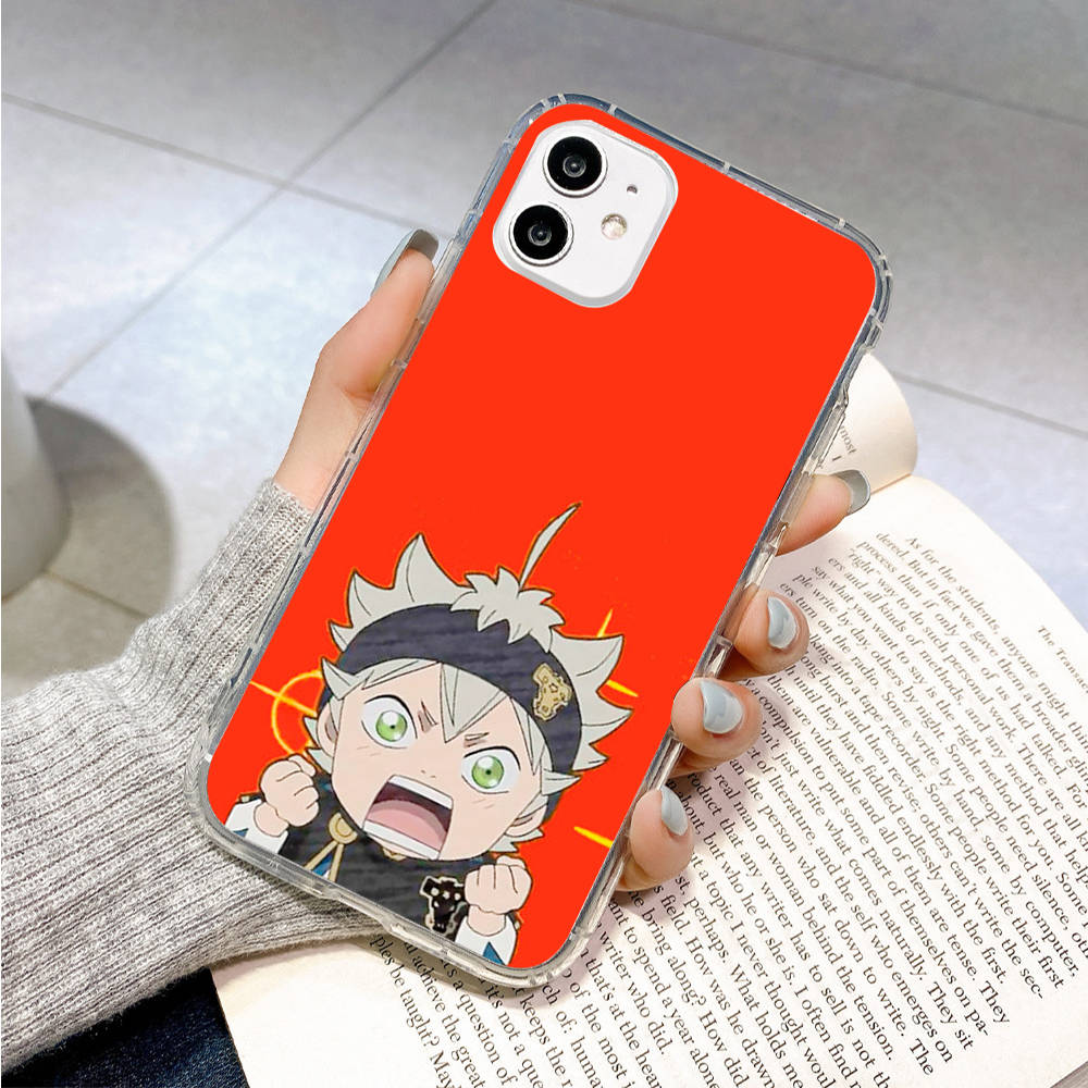 Hülle für Samsung A04 A14 A23 A34 A54 M23 M33 M52 M53 Realme 10 9 C30S C35 C55 VIVO Y02S Y21 Y51 X80 Pro Transparente Hülle WI84 Black Clover Asta