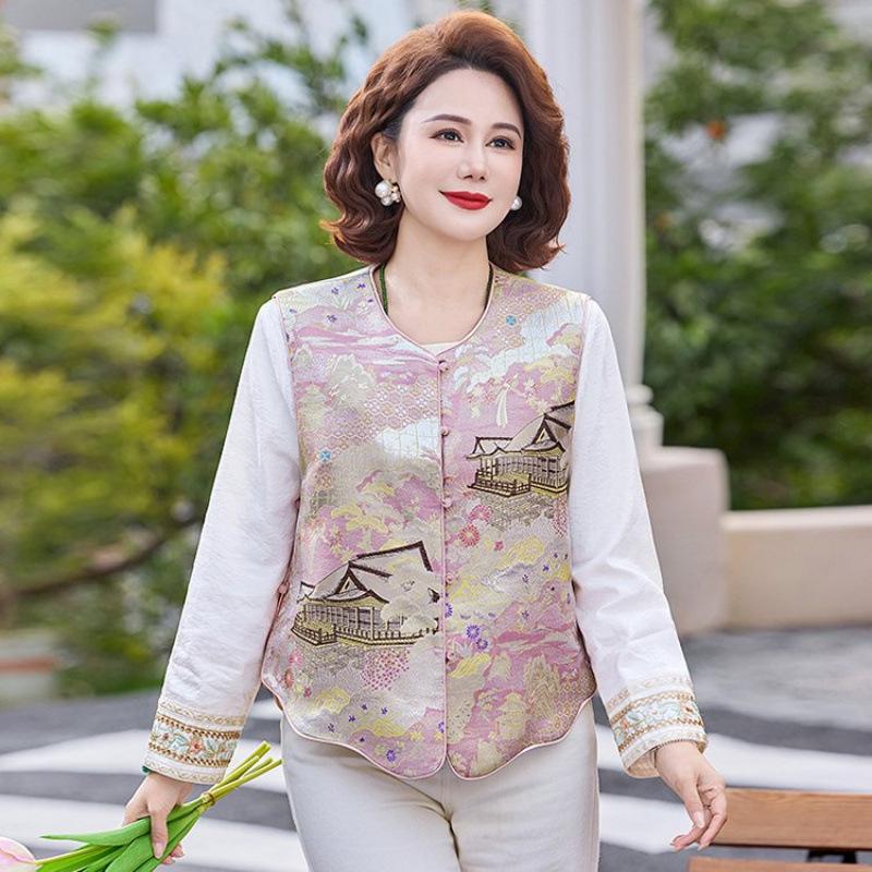 2026 Trendiges Lagen-Damenweste im chinesischen Stil - Elegantes Camisole im jungen Stil