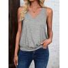 JPNTKY Women's Fashion Casual V-Neck Sleeveless Blouses & Shirts