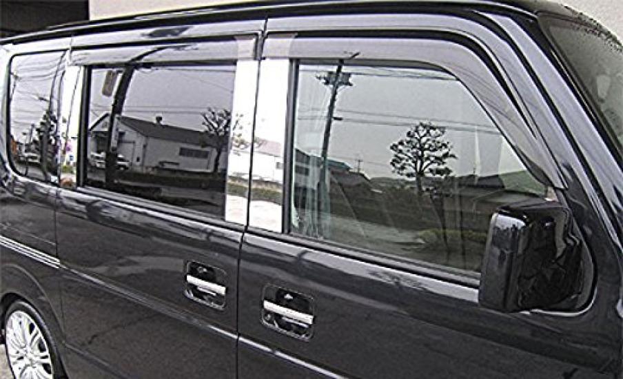 BRIGHTZ Finish Stainless Steel Pillar Panels with Visor for Every Wagon DA64W Compatible with and 64 Wagons Ultra-Mirror (10-Piece Set) [PIL-SIL-135]