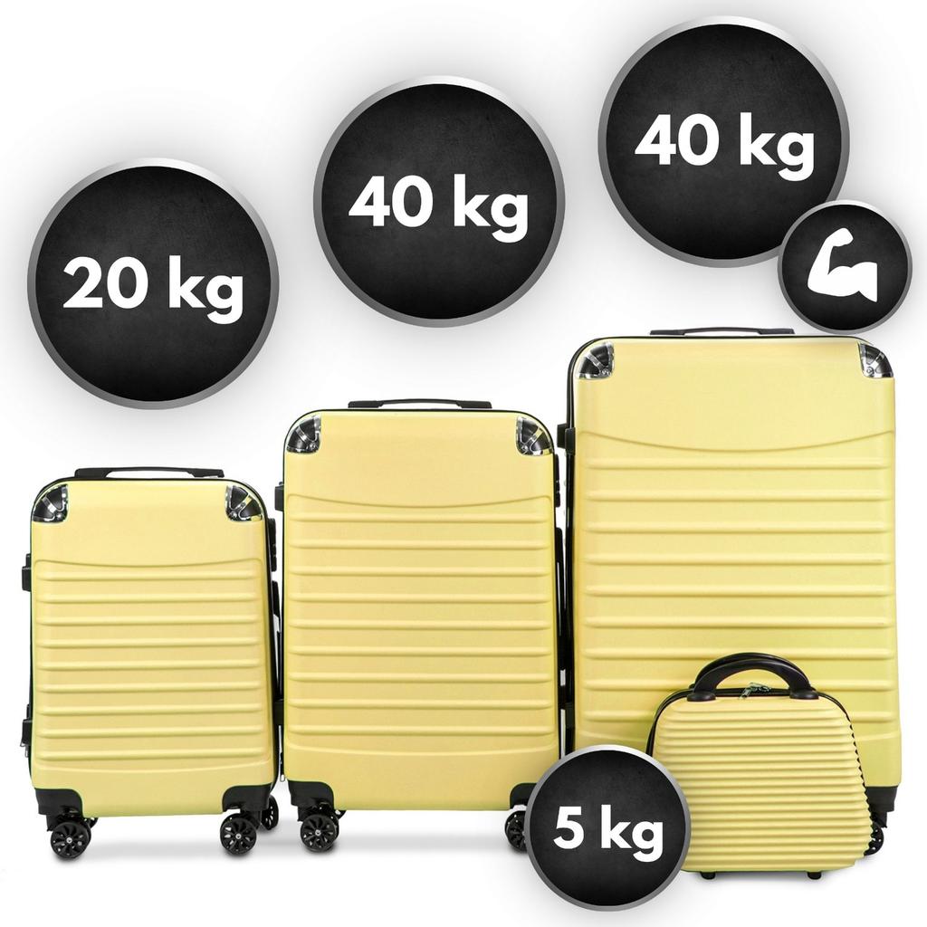 Zestaw walizek 4w1 CONSEÉ żółty