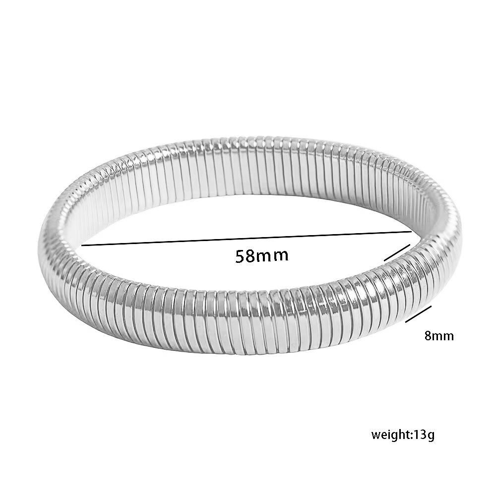 

Минималистский эластичный браслет-кольцо, тренд, простая индивидуальность, полосатый браслет, ювелирные изделия
