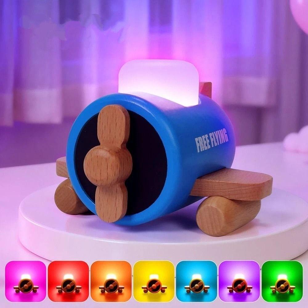 LED Light Rechargeable Night Light 7-Color Dimmable Night Light Bedside Lamp Bedroom Decor
