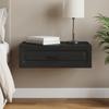 Wall Mounted Side Table Black 59 X 34.5 X 17 Cm