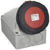 Socket Outlet - Mennekes - Wall-mounted Cee - 400 V - 63 a - Ip 67 - 5 Pins - Red