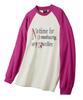URBANAGE No Time Raglan Long Sleeve_Pink