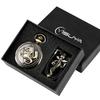 Fullmetal Alchemist Silver/Bronze Pocket Watch Pendant Men's Quartz Pocket Watch Japan Anime Necklace Clock High Grade Gifts Set