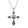 Bohemian Crystal Diamond Colorful Cross Pendant For Girls' Collarbone Necklace Accessories