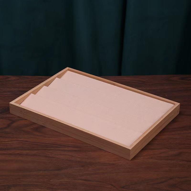 

Fashion Wood Earrings Display Tray Pendant Earring Bracelet Necklace Storage Rack Holder Jewelry Organizer Counter Showcase Prop бежевий