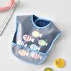 Waterproof Baby Drool Bib with Pocket - Wash-Free Design