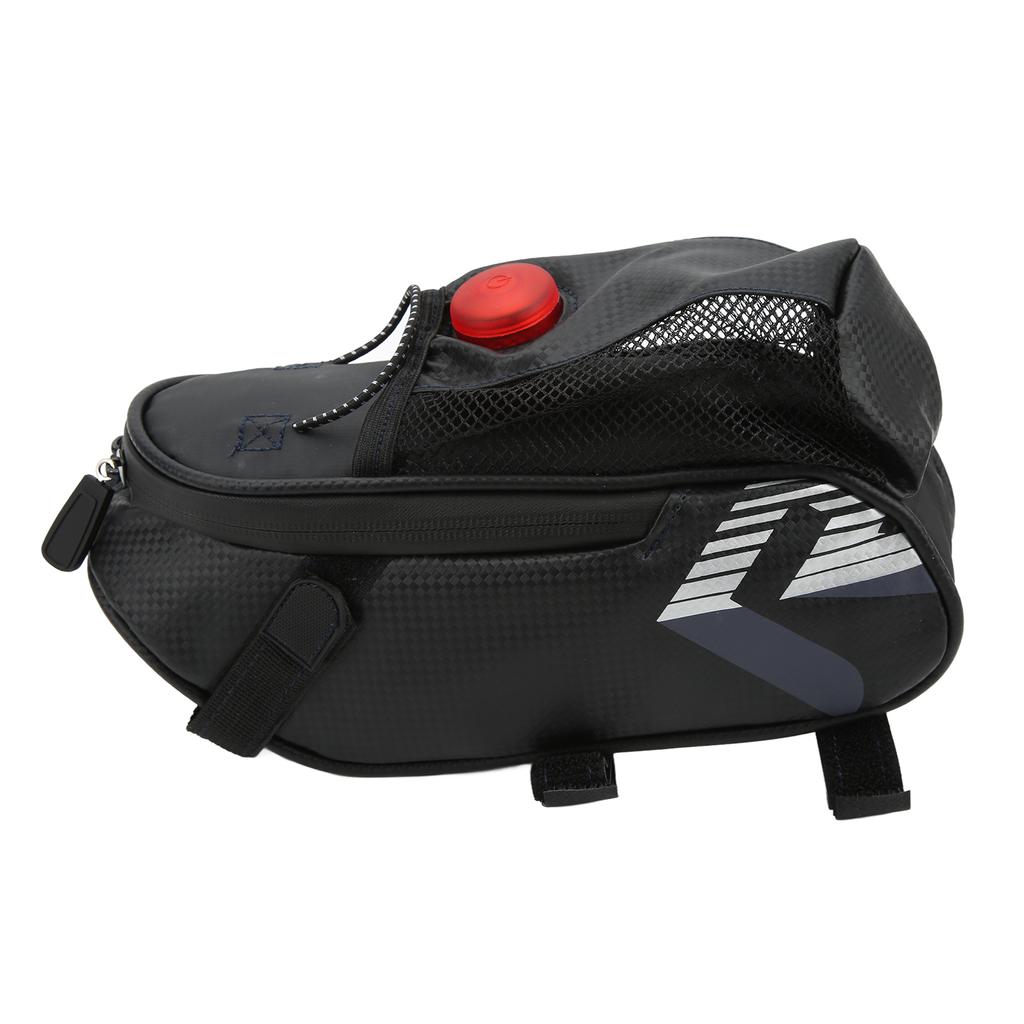 Bicycle Saddle Bag IP44 Waterproof Bike Taillight Pocket Water Bottle Pouch with LED Light