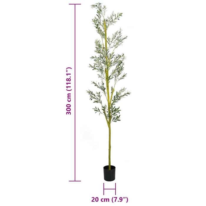 VidaXL Artificial Olive Tree 1000 Leaves 300 Cm Green, Artificial Plant, Fake Plant, Fake Tree, Faux Olive Tree, Tree 4103570