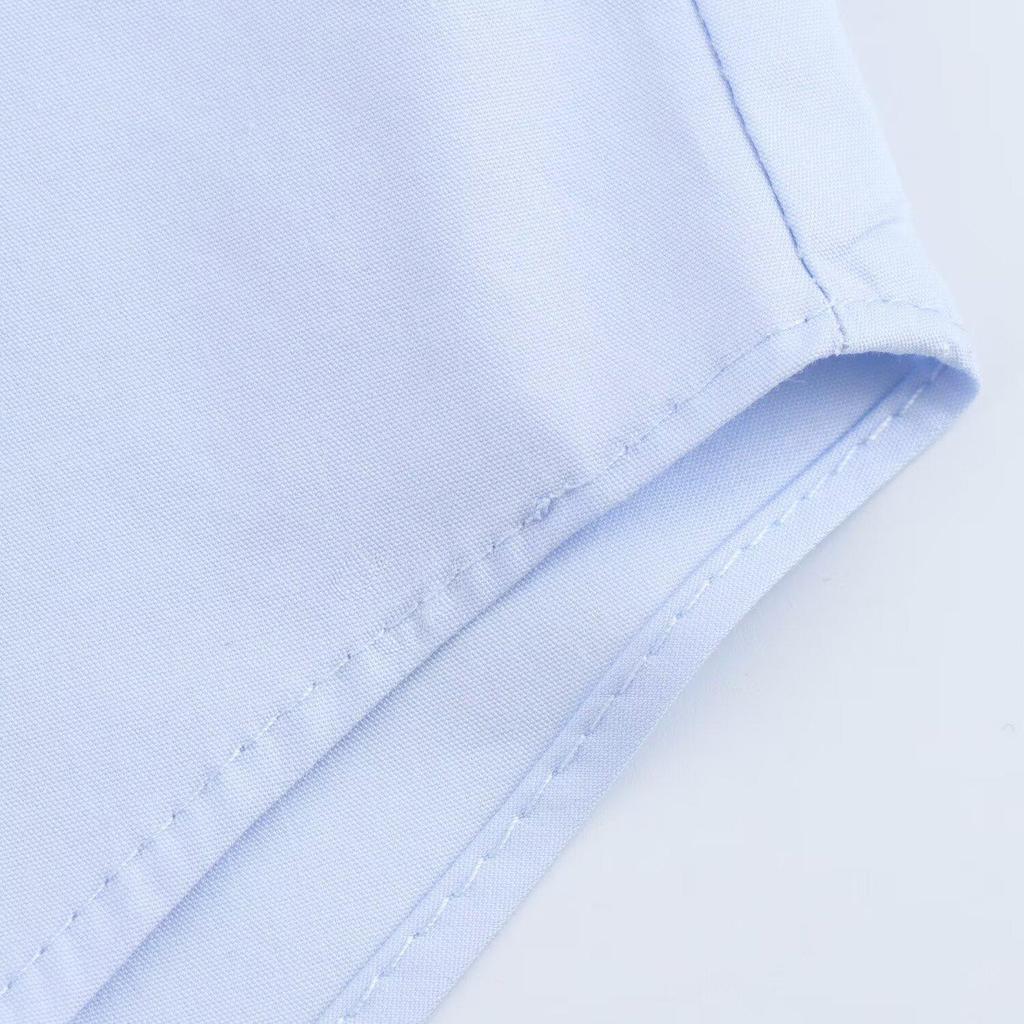 2025 Spring Women's Solid Color Simple Long-Sleeve Lapel Double-Breasted Poplin Shirt