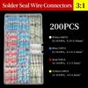 Solder Seal  Wire Connectors Kit Heat Shrink Butt Crimp Terminals Waterproof Electrical Cable Splice Connector