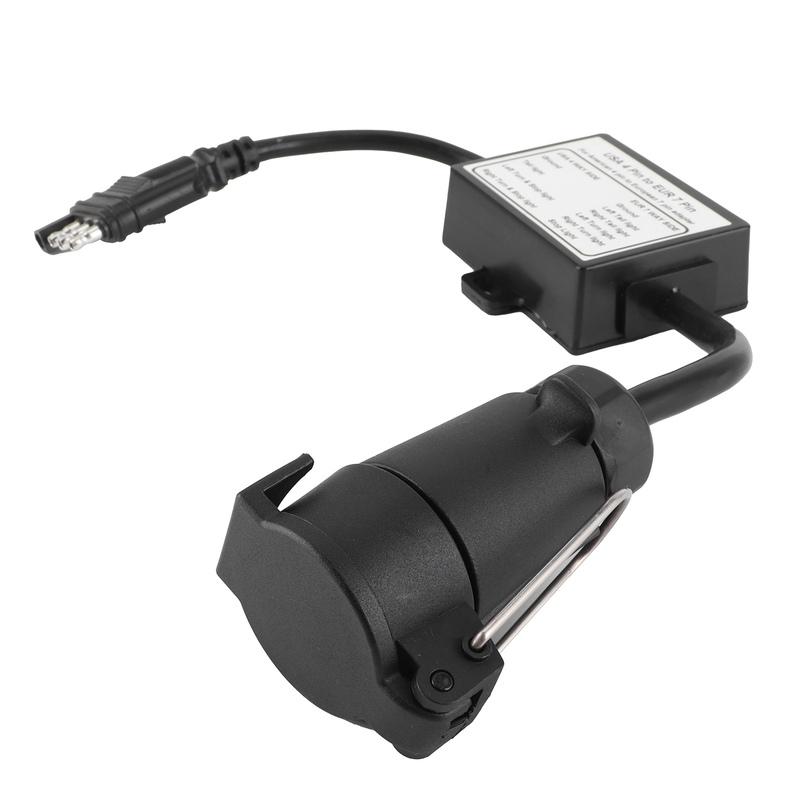 Fashion Trailer Connector Light Converter USA 4 Pin to EUR 7 Pin Adapter Stop/Brake Signal Separating Trailer Light Converter