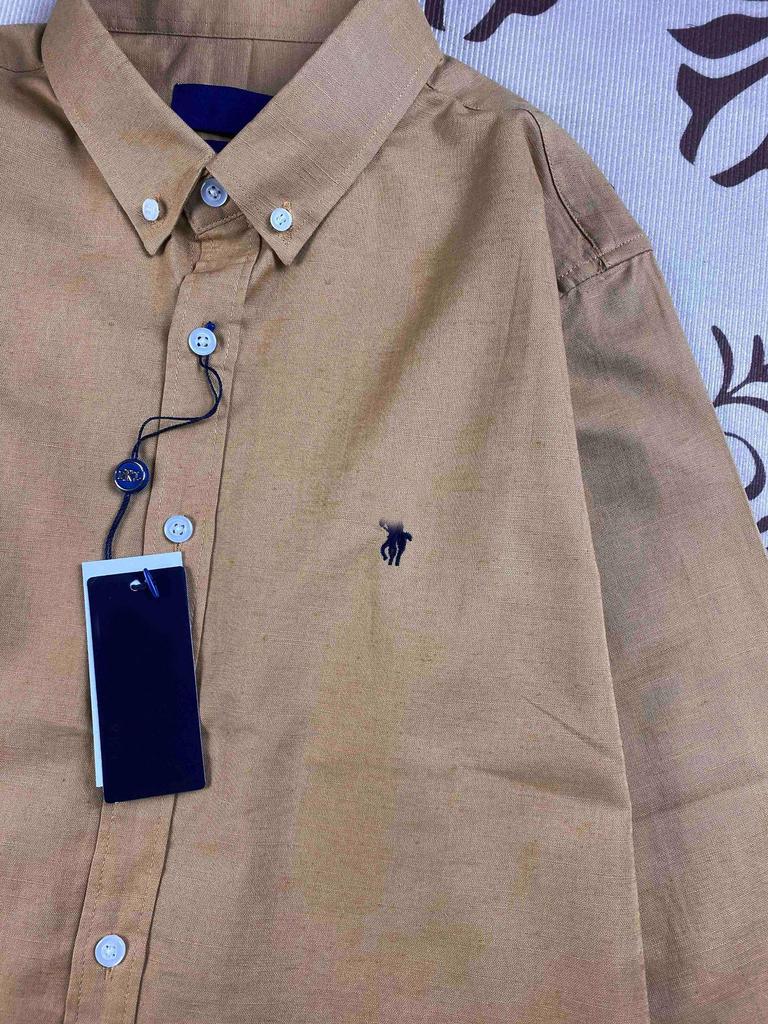 RL Ralph Lauren Dámské lněné polo tričko s logem Little Pony - Dlouhý rukáv, Vyšívané, Ochrana proti slunci, Jaro/Podzim.