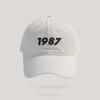 New Big Head Circumference 1987 Embroidered Baseball Cap Quality Deep Top Curved Brim Showing Face Small Cap Children Spring and Autumn Versatile