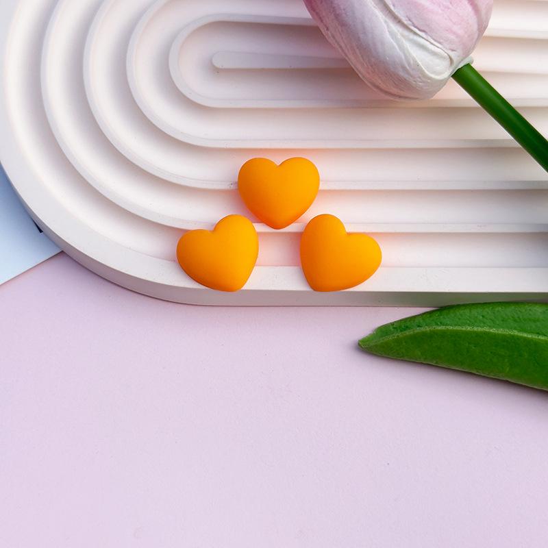Peach Heart Resin Accessories: DIY Phone Case, Water Cup Patch, Car Storage, Shoe & Clothing Headdress