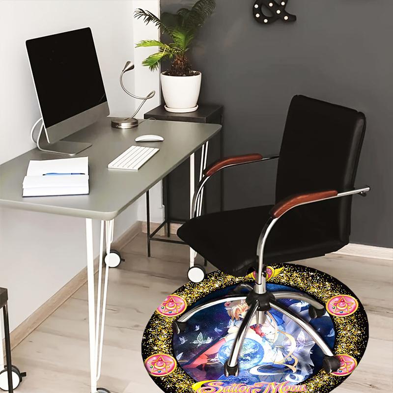 

1pc Sailor Moon Cosmic Artwork Round carpet, Made of Polyester,Perfect for Decorating Office Chairs, Living Rooms 80cm