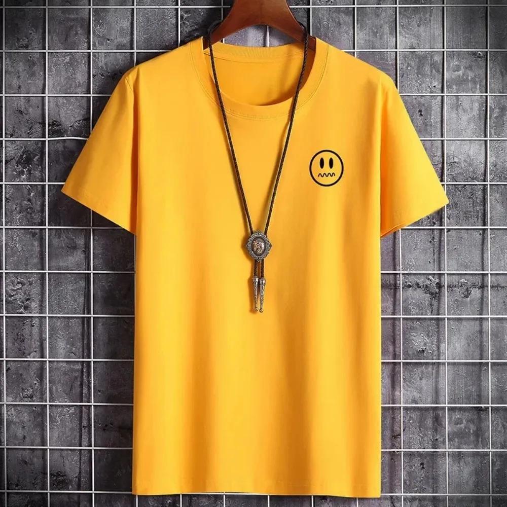 T-shirt for Men 2022 Fashion Summer Clothing Graphic Vintage Tshirt Harajuku Manga Anime O-Neck White Oversized Anime T Shirt