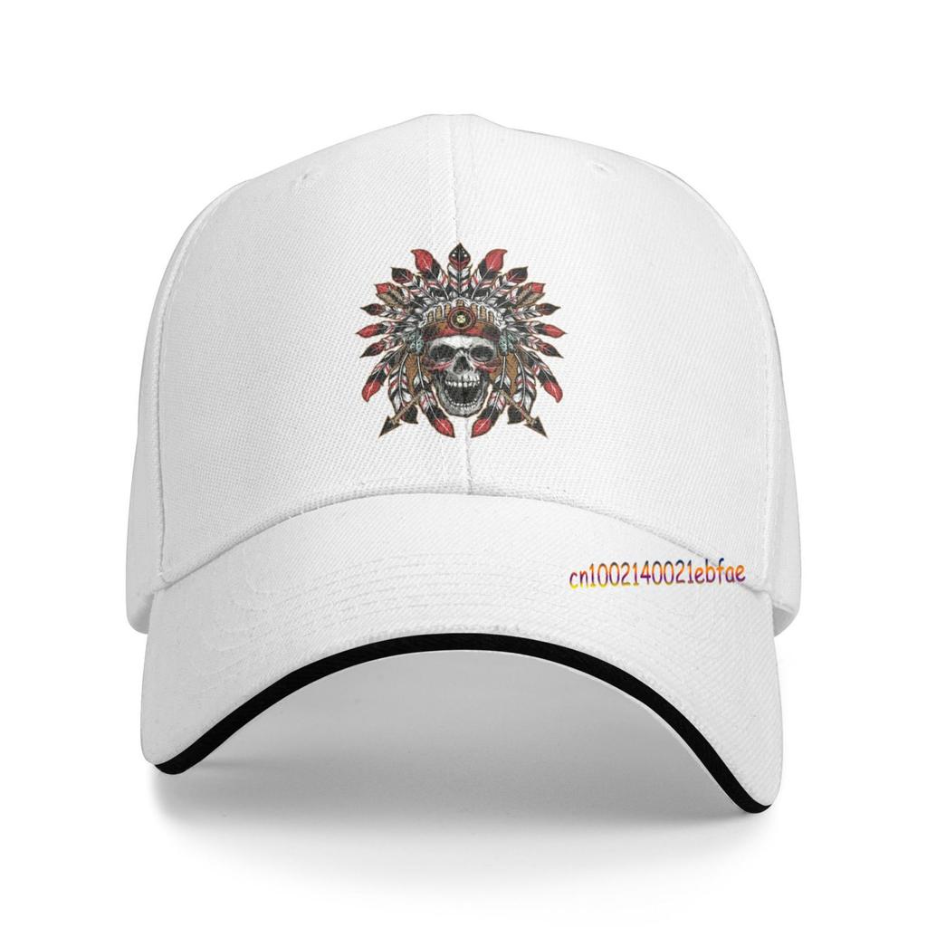 Skull Print Fashion Mesh Baseball Caps Hats Chief Original Hip Hop Snapbacks Brim Bones Gorra Sports Snapback Caps for Unisex Women