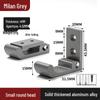 Black Aluminum Alloy Folding Wall-Mounted Coat Hook - Punch-Free, Solid Single Hook