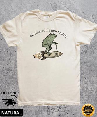 Ab zum albernen Frosch-Shirt,Seltsames Vintage-Frosch-Grafik-T-Shirt,Witzige Geschenke Shirt,Retro Lustiges Frosch-Shirt,Albernes Frosch-Humor-Shirt
