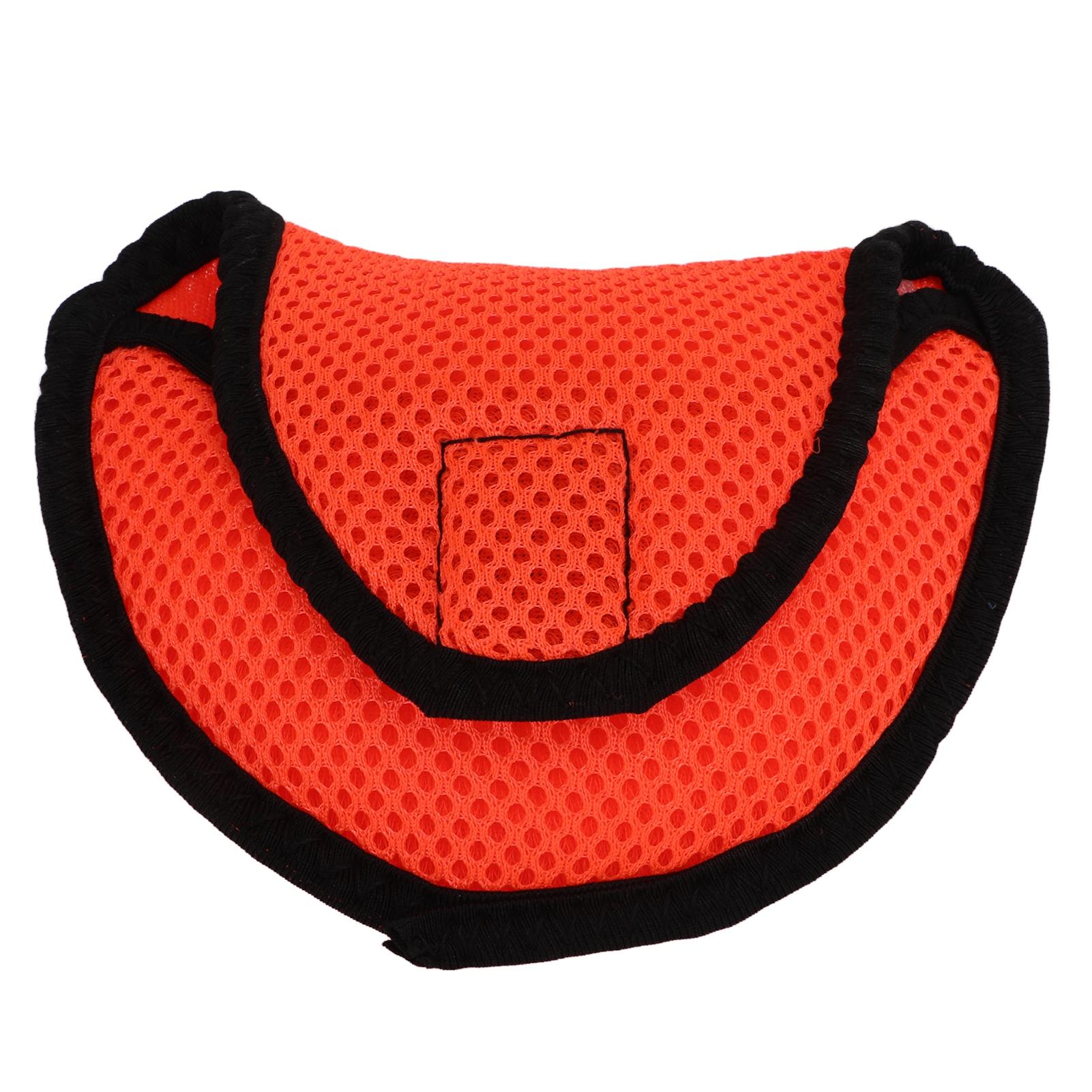 

D Тип Головной чехол для молоткового паттера Плетеный Защитный чехол для гольфа Сумка с липучкой оранжевый