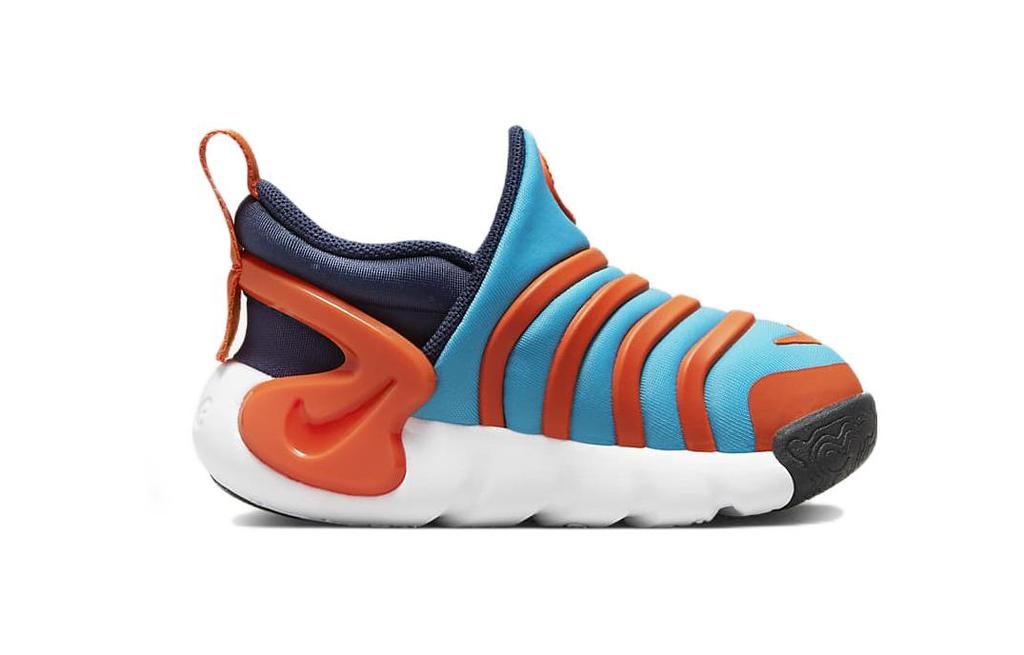 Nike Dynamo GO Flyease Cushioning, Wear Resistant Low top Toddler Shoes Blue Orange Infant And Toddler DH3438-403