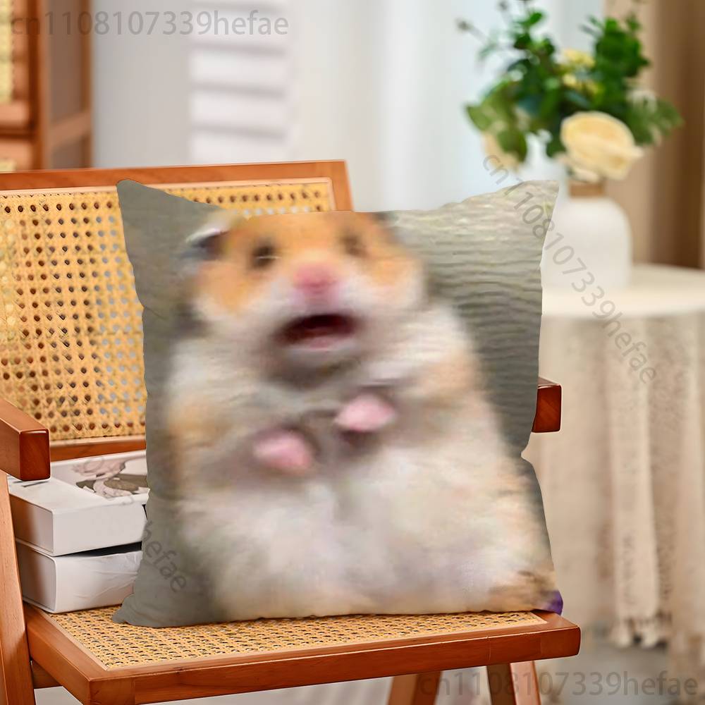 Cute Animal Hamster Throw Pillow Case For Decoration 30cm 50cm 55cm Square Home Pillowcase Case