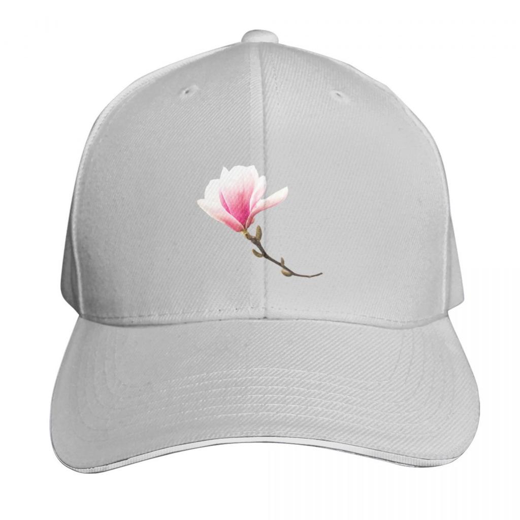 Pink Magnolia Blossom Isolated Magnolia Flower Baseball Cap Sun Cap Thermal Visor winter hats for Unisex Trucker Cap Women Unisexs