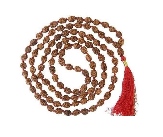 Чётки из Рудракши сертифицированные (2 мукхи), Rudraksha Mala Certified (108 beads), Kalyan Puja