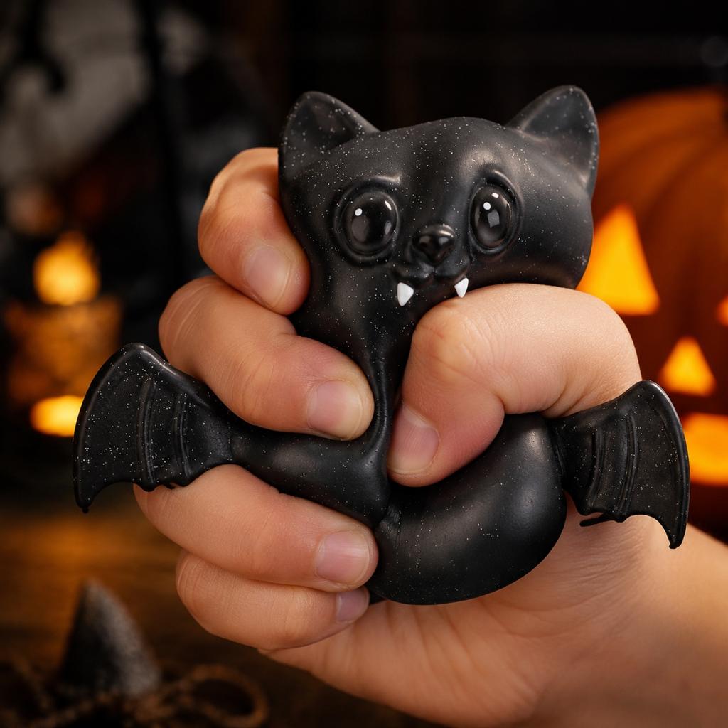 Bat Shaped Stress Relief Toy Soft Squeeze Fidget Toy Durable Material Compact Size Portable for Adults and Kids