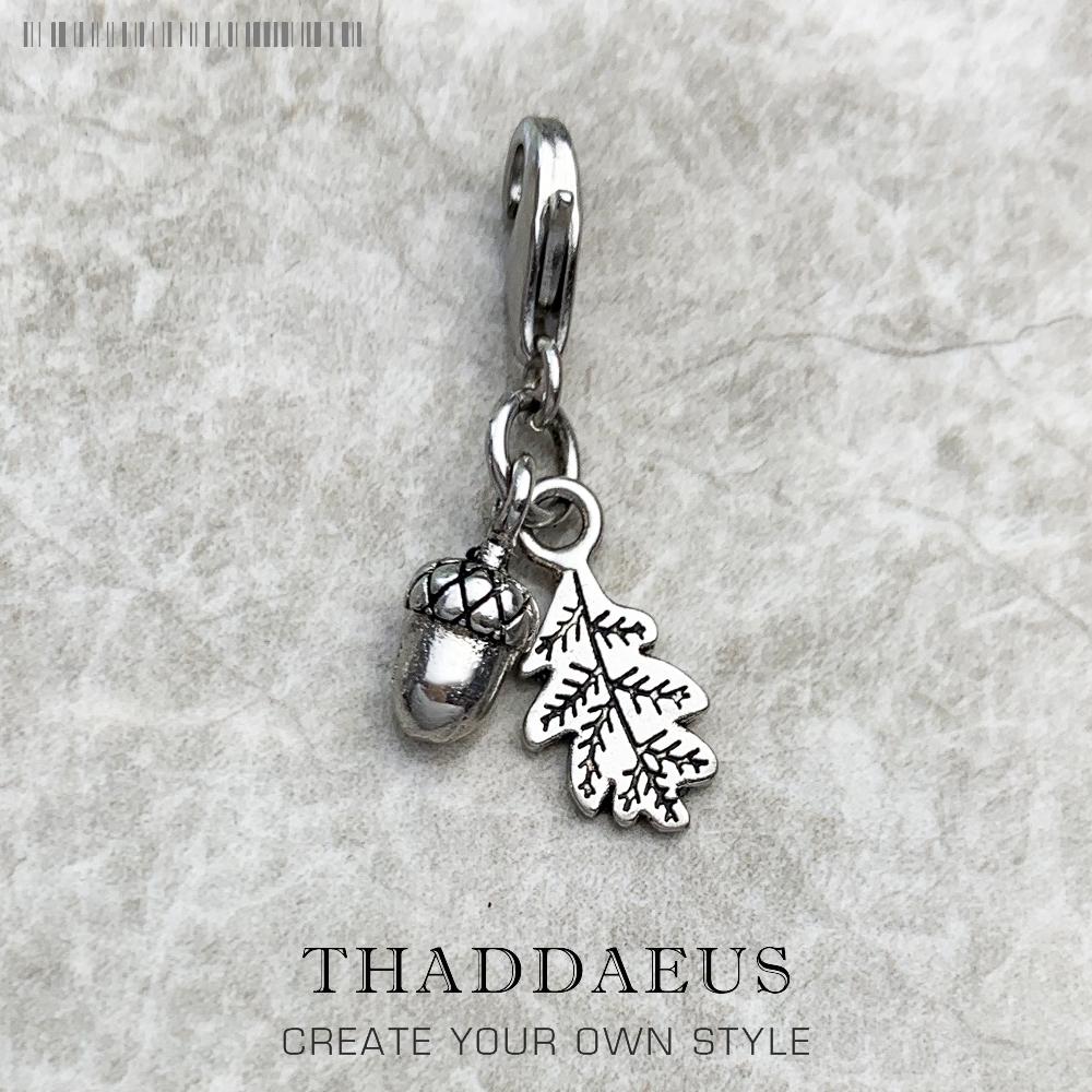 

Acorns & Leaves Charm Pendants For Fashion Jewelry Making Spring Antique 925 Silver