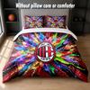AC Milan Design Bed Bedding Set 1 Duvet Cover + 2 Pillowcases Soft Breathable Household Bed Linens