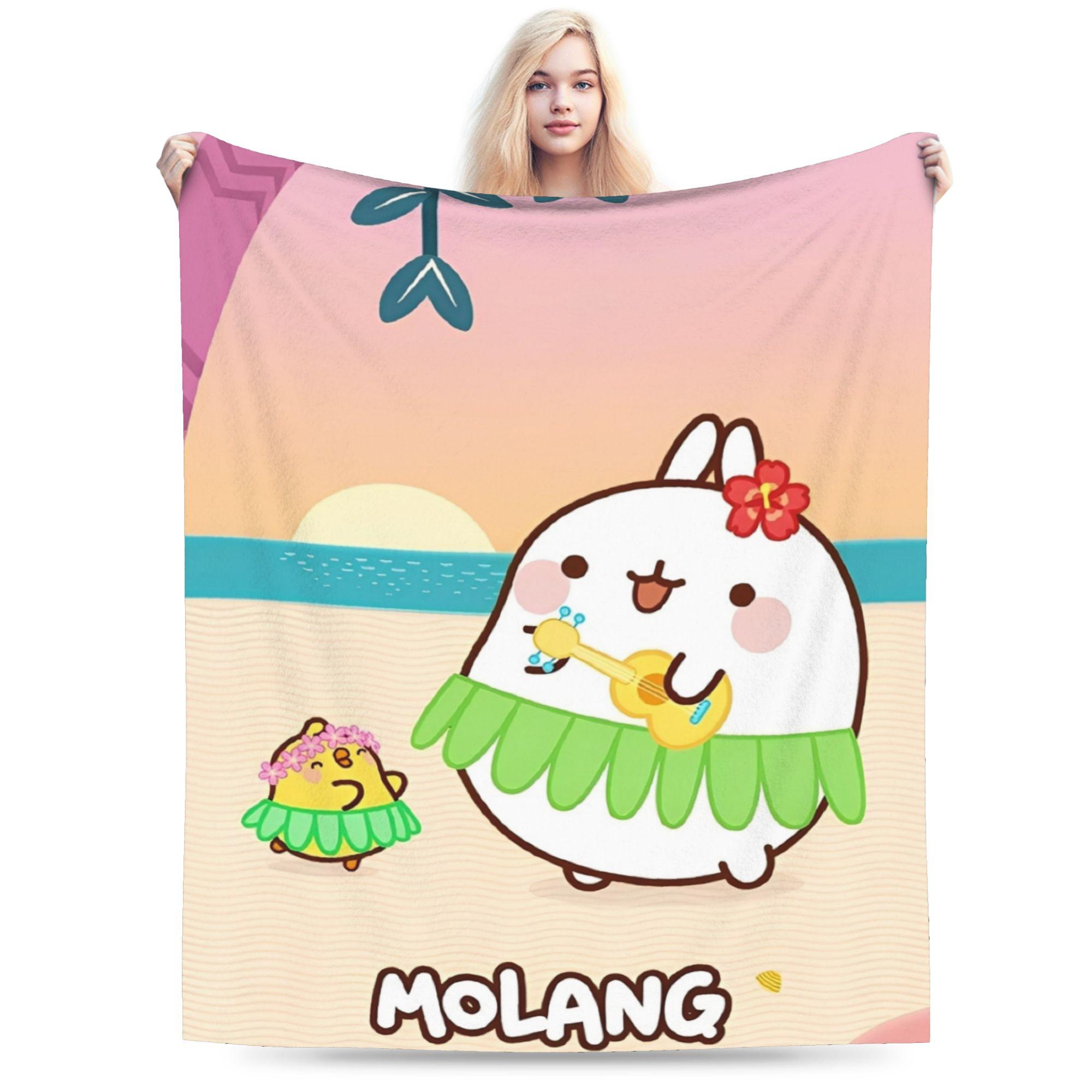 

Molang Funny Cartoon Blanket Super Soft Flannel Cute Gift Throw Blanket Rug Piece 30x40in