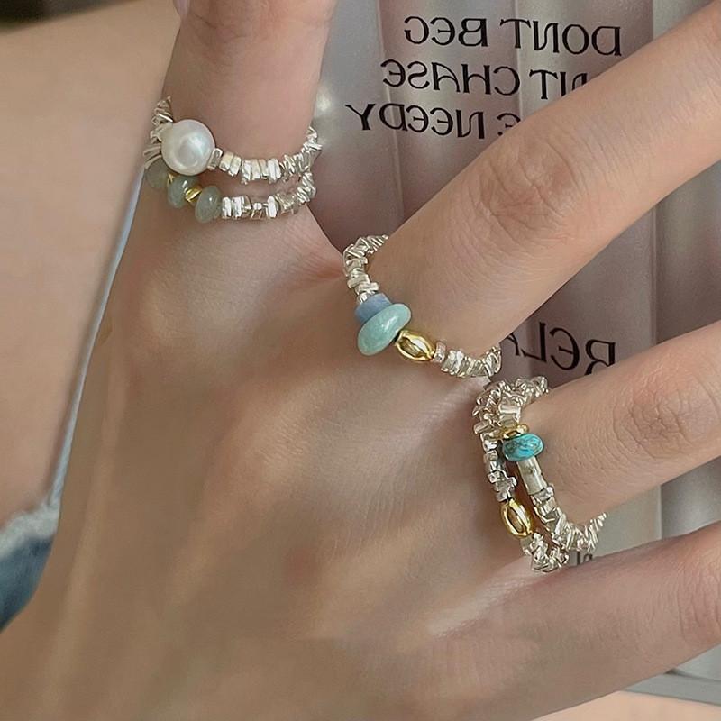 Copper Adjustable Fashionable Ring For Women With Ins Trendy Design And Elegant Features Geometric