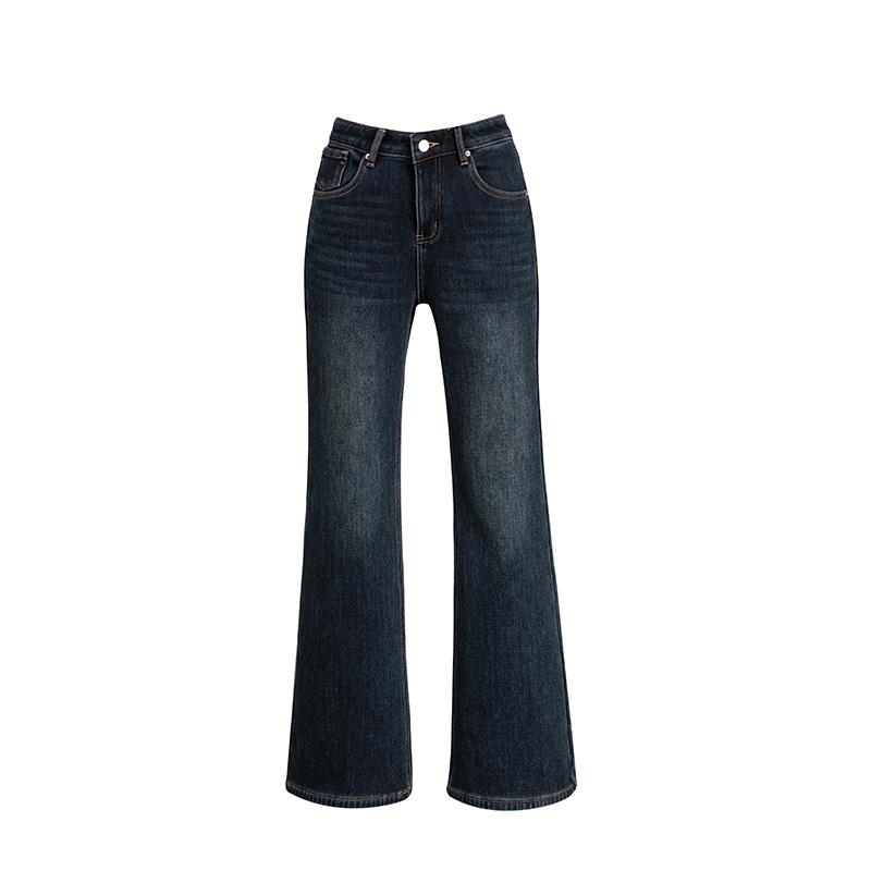 Jeans Flared Floor Pants Winter Fleece Thick High Waist Skinny Warm Fleece Pants Women's Pants
