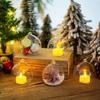 Round Hollow Glass Hanging Stand Candle Holder with LED Candle 6/8cm Candle Candlestick for Wedding Party Tree Garden Decoration
