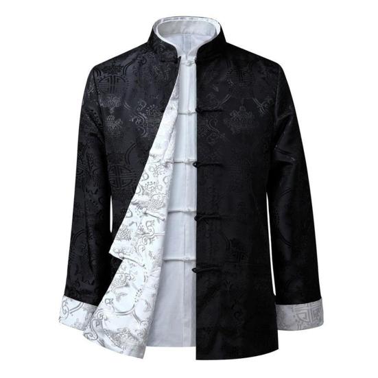 Čínská košile Čínský styl Keep Warm Retro Colorfast Tang Suit Coat