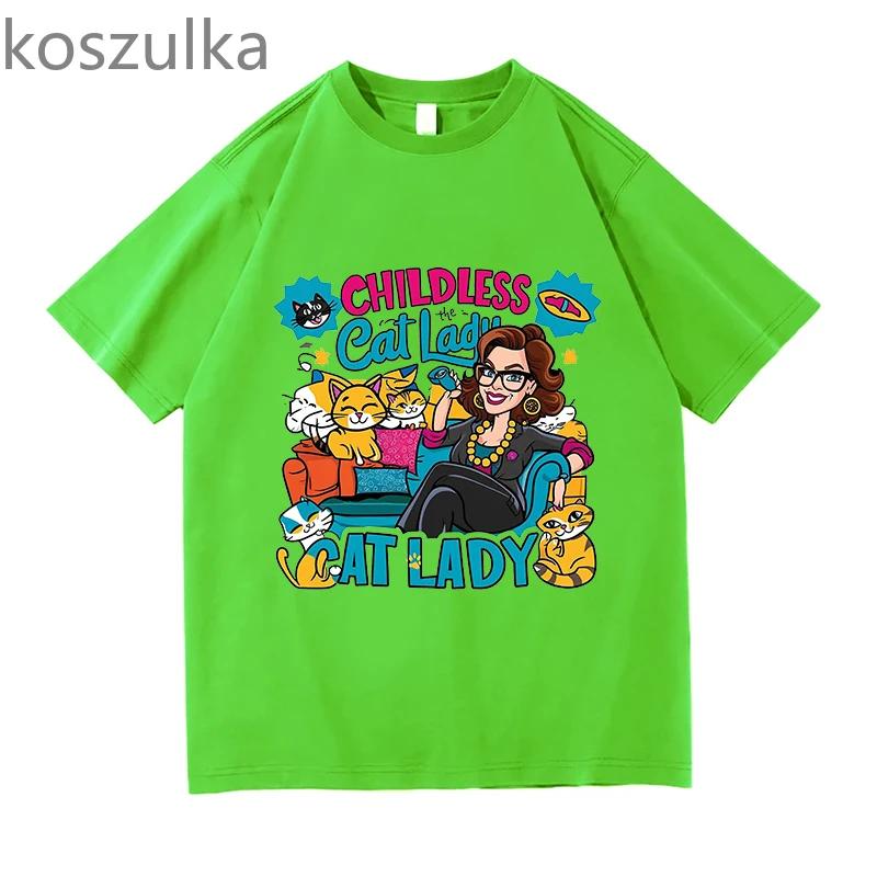 Unisex Sommer Lustiges Print T-Shirt Meme Kawaii Kinderlose Katze Lady Tees Frauen Kleidung Tops Mode Lässig Kurzarm Streetwear