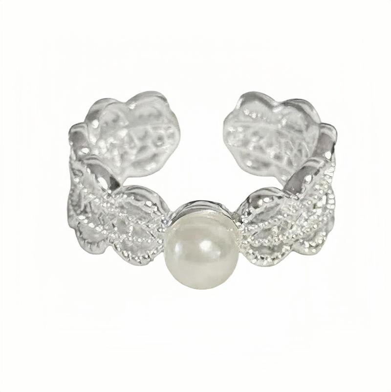 Spitze Spitze Zirkon Perle Öffnungsring Exquisit Prinzessin Unterwegs Nischen Design High-End Freundin Ring Frau