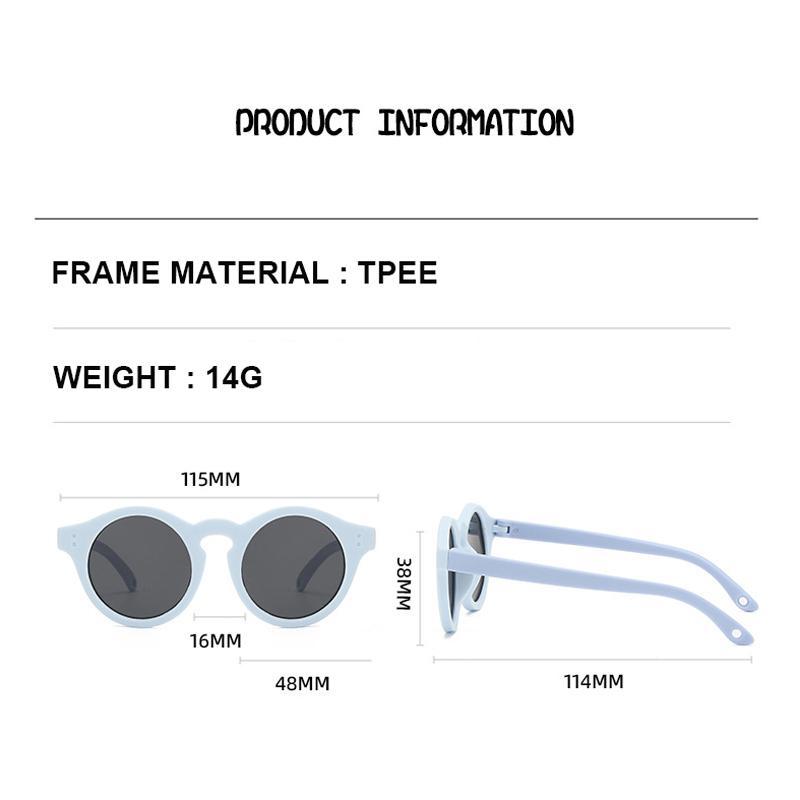 New Children's Polarized Silicone Sunglasses For Boy And Children's Round Frame Sunshade Children's Sunglasses 23062