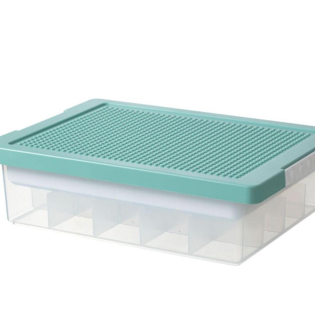 Scatola Trasparente per Giocattoli per Blocchi da Costruzione con Coperchio - Organizer per Bambini